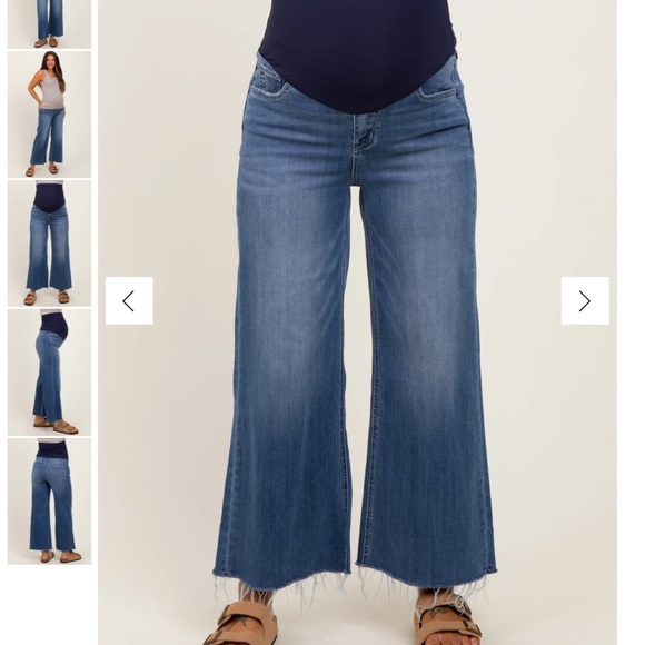 Pinkblush wide leg maternity jeans size 25 - Picture 2 of 8